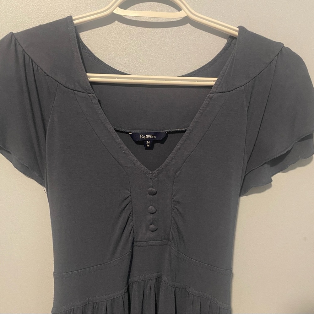 Reitman’s Grayish Blue V-Neck Dress